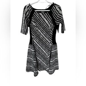 Rabbit Rabbit Rabbit Vintage Stylish Black and White Women's Dress